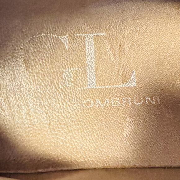 AGL Shoes Womens 38.5 US 8.5 Beige Tweed Bow Slip On Platform Sneakers Italy - Picture 8 of 10